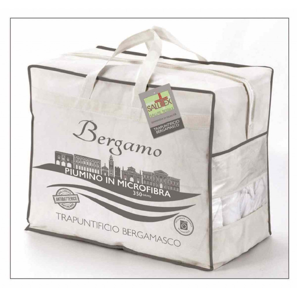 Piumino BERGAMO 4 stagioni imbottitura fibra anallergica 100 gr 250gr matrimoniale